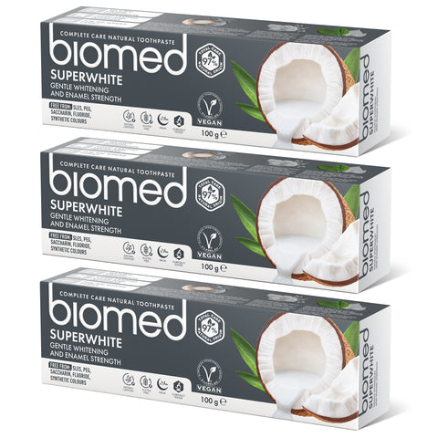 Biomed Superwhite Toothpaste with Coconut - Pack of 3