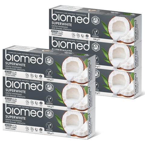 Biomed Superwhite Toothpaste with Coconut - Pack of 6